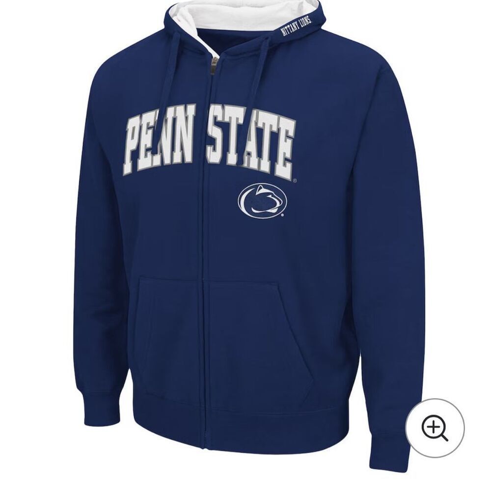 NWT Penn State Nittany Lions Colosseum Arch & Logo Full-Zip Hoodie - Navy Youth